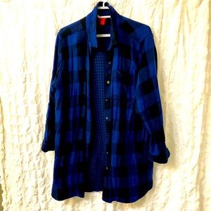 1X Blue Buffalo Plaid Flannel